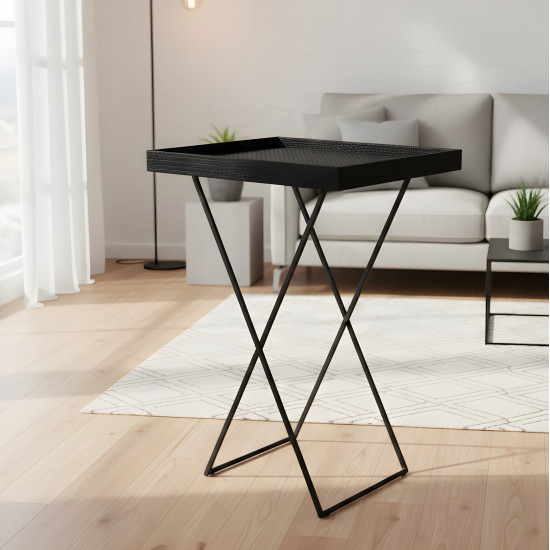 Leather Folding Tray Table